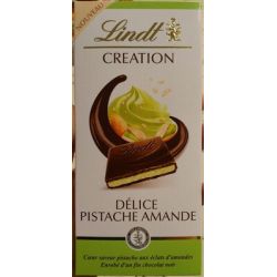 Lindt Chocolat Noir Pistache Amandes Creation : La Tablette De 150G