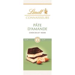 Lindt Chocolat Noir Pâte Amandes : La Tablette De 120 G