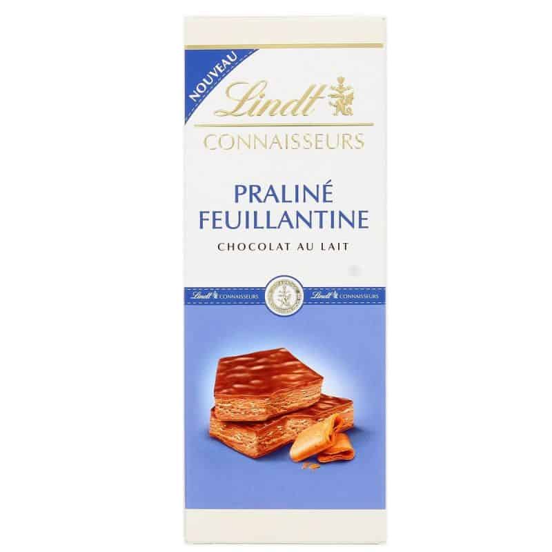 Lindt Chocolat Au Lait Praliné Feuillantine : La Tablette De 120 G