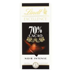 Lindt Excellence Chocolat Noir Cacao 70% : La Tablette De 100 G
