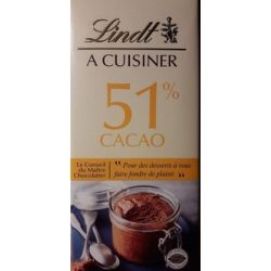 Lindt A Cuisiner Noir 51% 180G