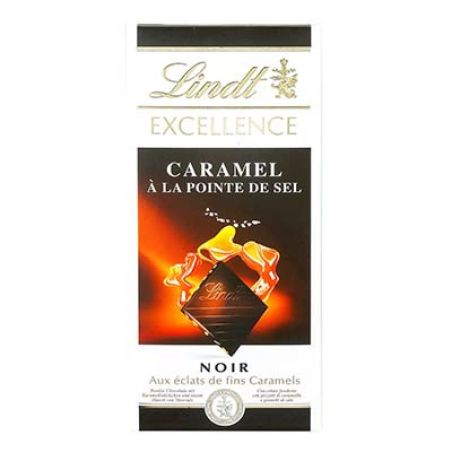 Lindt Tablette 100G Chocolat Excellence Noir-Caramel Sel