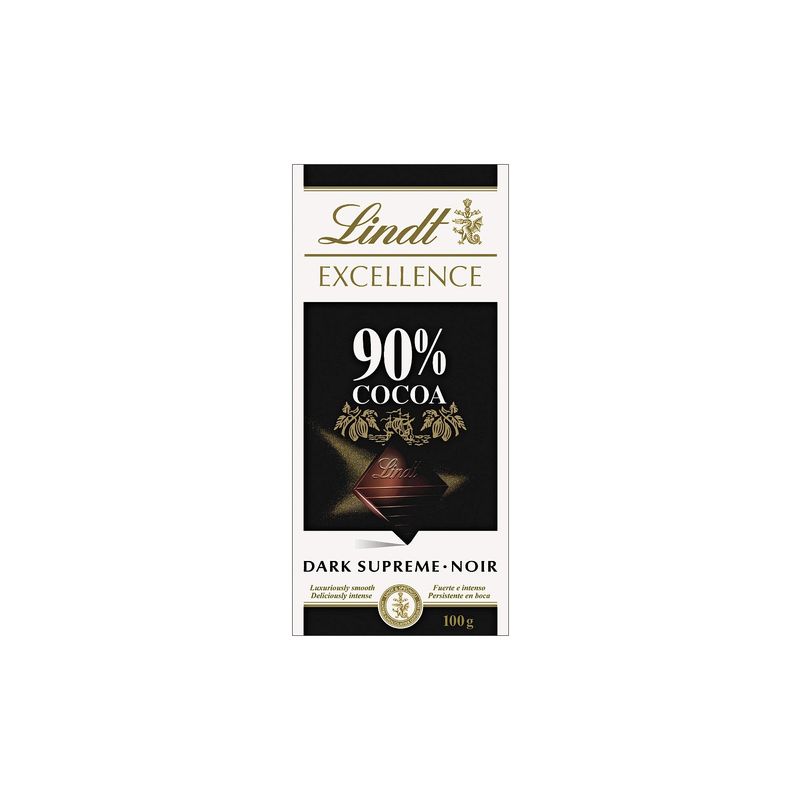 Lindt Excellence Chocolat Noir 90% : La Tablette De 100 G