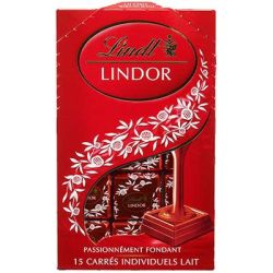 Lindt Chocolat Carrés Au Lait Lindor : Les 15 Individuels - 145 G