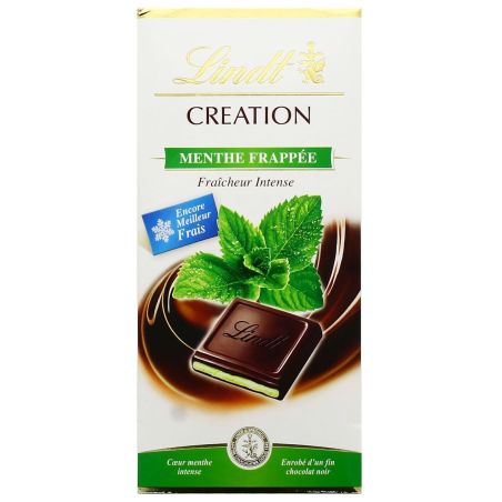 Lindt Creation Création Chocolat Noir Menthe Frappée : La Tablette De 150 G
