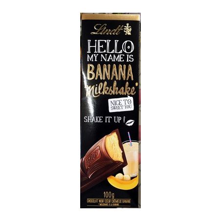 Lindt Tablette 100G Chocolat Noir Hello Banana Milkshake