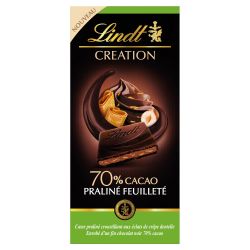 Lindt Création Chocolat Noir Praliné : La Tablette De 145G
