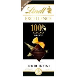 Lindt Excellence Chocolat 100% Cacao Orange : La Tablette De 50 G