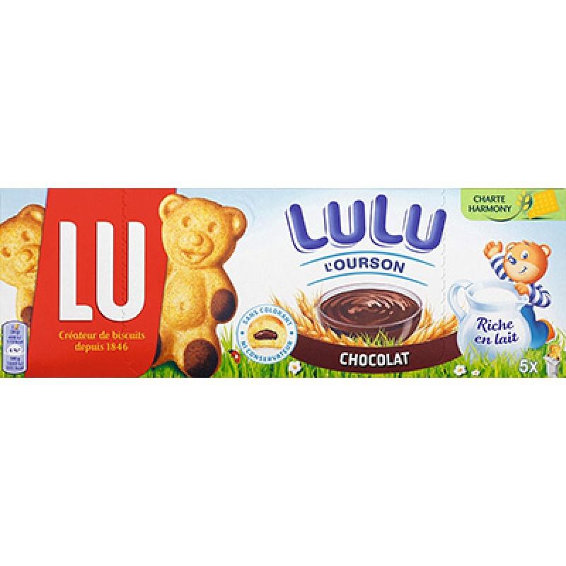 Lu Gâteaux Chocolat Lulu L'Ourson : La Boite De 5 - 150 G