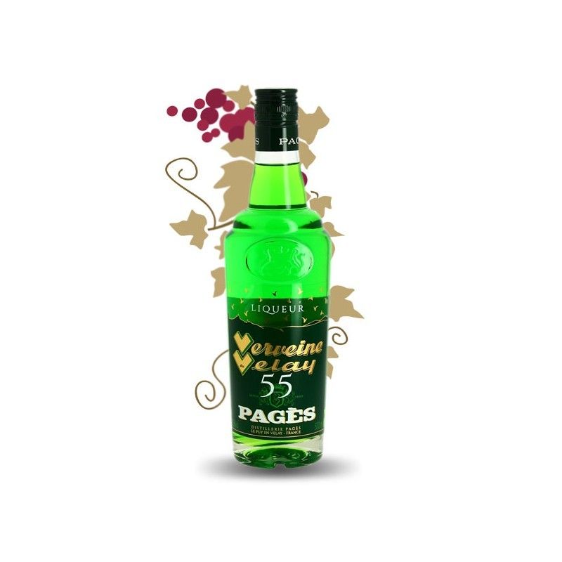 Pages Liqueur La Verveine Du Velay Verte 55% : Bouteille De 50Cl