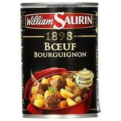 William Saurin Plat Cuisiné Boeuf Bourguignon Au Vin Rouge : La Boite De 400 G