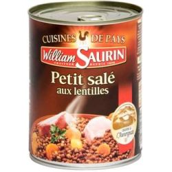 William Saurin Plat Cuisiné Petit Salé Lentilles : La Boite De 840 G