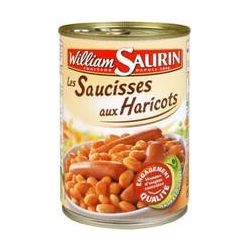 William Saurin Plat Cuisiné Saucisses Aux Haricots : La Boite De 420 G