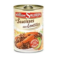 William Saurin Plat Cuisiné Saucisses Lentilles : La Boite De 420 G