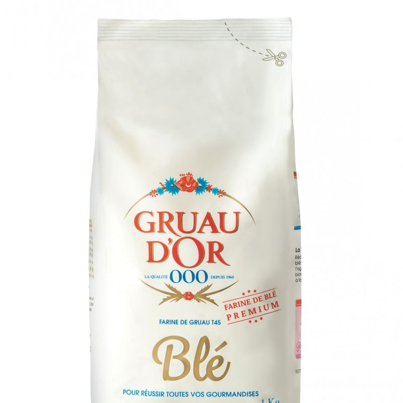 Gruau D'Or Farine De Blé T45 Le Paquet 1 Kg