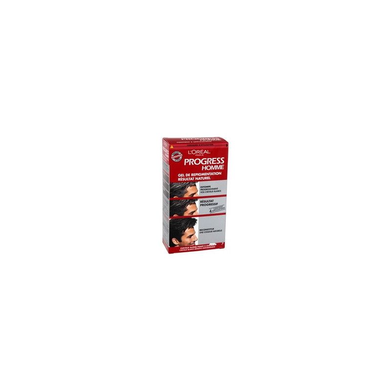 L'Oréal Paris Progress Gel De Repigmentation Homme Blond Foncé À Châtain : La Boite 160 Ml
