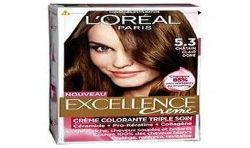 L'Oréal Paris Excellence Crème Coloration Châtain Clair Doré 5.3 : La Boite De 176 Ml