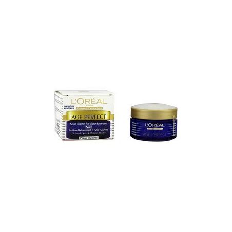 L'Oréal Paris Age Perfect Soin Nuit Ré-Hydratant Anti-Relâchement & Anti-Tâches Peaux Matures 50 Ml