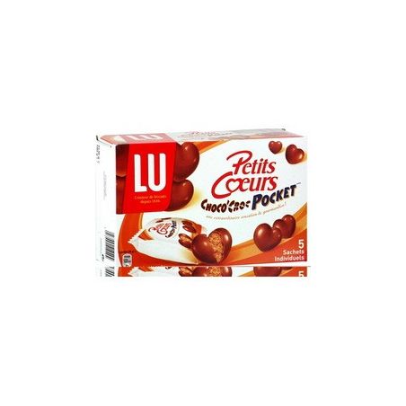 Lu Collection Biscuits Choco'Croc Petits Cœurs : Les 5 Sachets De 36 G