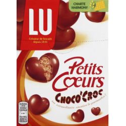 Lu Biscuits Choco'Croc Petits Cœurs : La Boite De 90 G