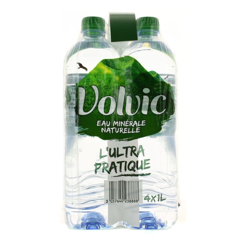 Volvic Eau Minérale Naturelle : Le Pack De 4 Bouteilles D'1L