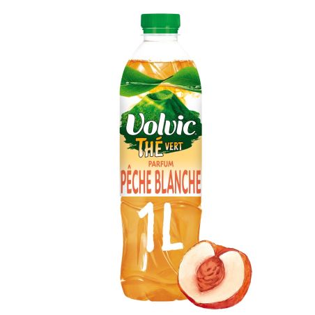 Volvic Boisson Aromatisée Thé Vert Pêche : La Bouteille De 1L