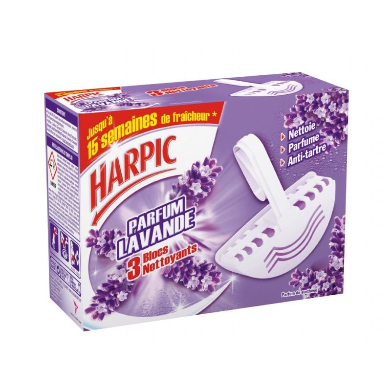 Harpic 3 Blocs Desodorisants Lavande