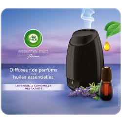 Air Wick Diffuseur D'Huiles Essentielles Essential Mist + 1 Recharge Parfum Lavande 20 Ml