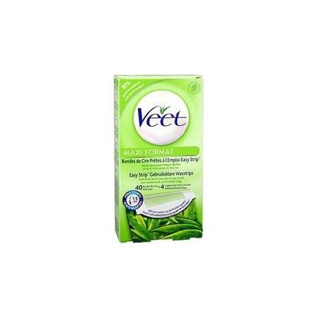 Veet Bandes De Cire Froide Peaux Sèches 40 Pièces