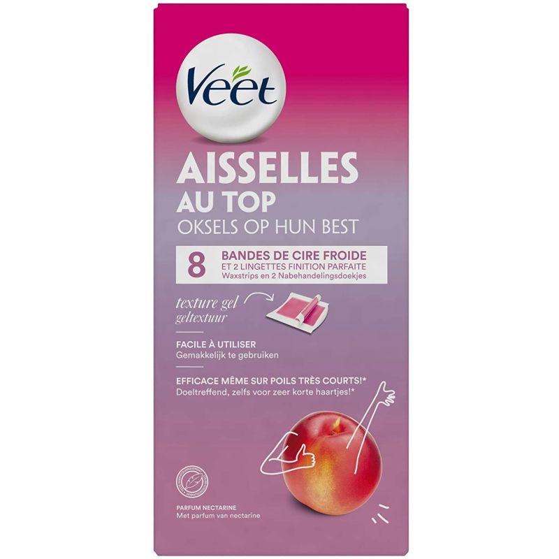 Veet Bandes De Cire Aisselles Parfum Nectarine Format Voyage 8