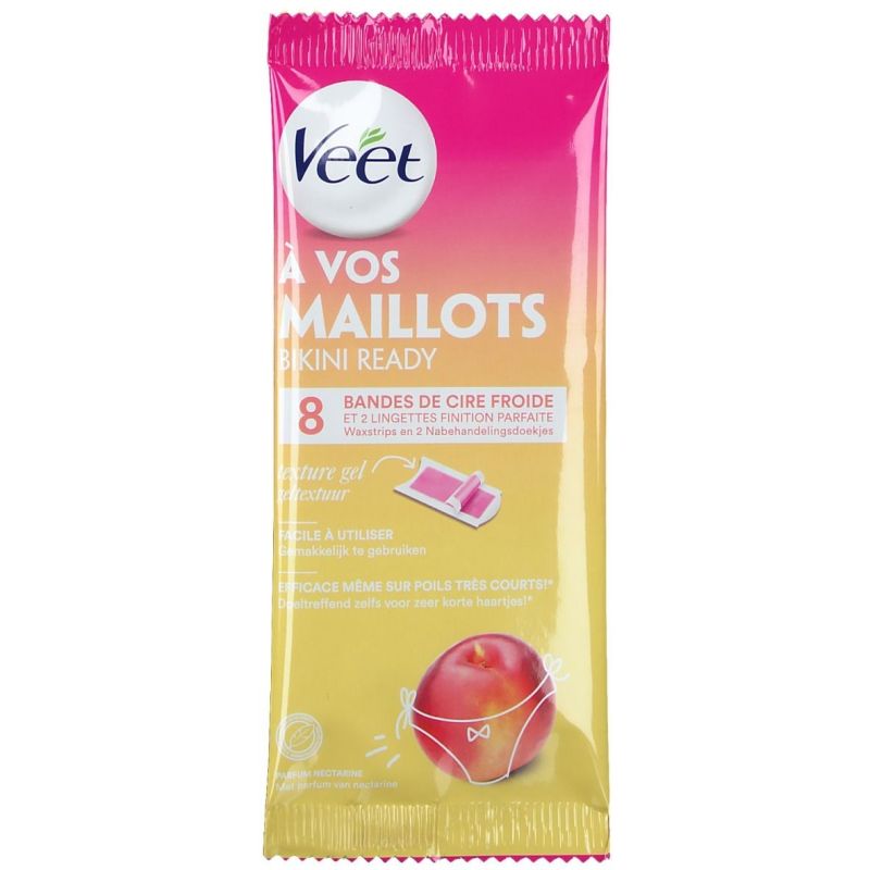Veet Bandes De Cire Froide A Vos Maillots Parfum Nectarine 8