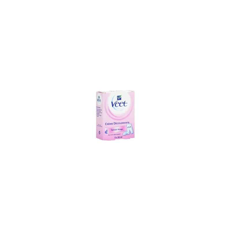 Veet Crème Décolorante Spécial Visage, Peaux Normales : Les 2 Tubes De 30 Ml