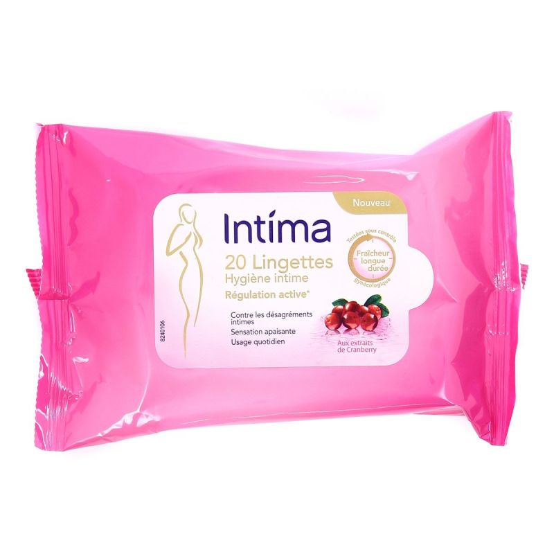 Intima Lingettes Hygiène Intime Régulation Active X20