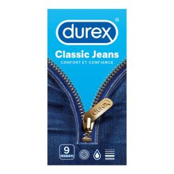 Durex Préservatifs Classic Jeans : La Boite De 9