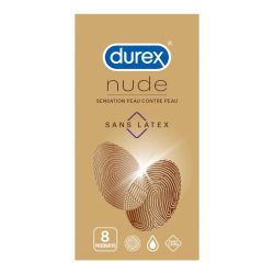 Durex Préservatif Nude Sans Latex : La Boîte De 8 Préservatifs