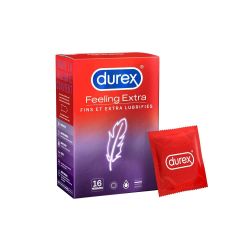 Durex Préservatif Feeling Extra : La Boîte De 16 Préservatifs