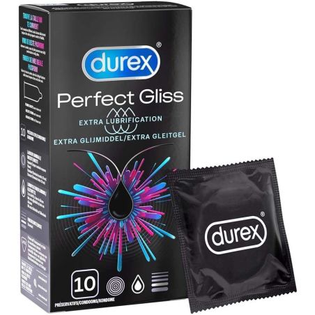 Durex Lot De 3 Préservatifs Perfect Gliss Extra Lubrifiés 10 Pièces