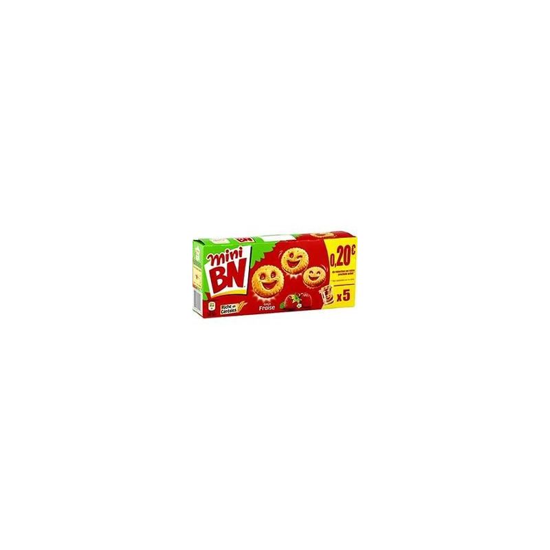 Bn Biscuits Goût Fraise : Les 5 Sachets De 35 G