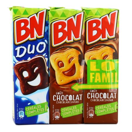 Bn Biscuits Chocolat : Les 3 Paquets De 295 G