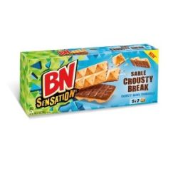 Bn Sensation Sablé Crousty Break 5X2 Barres 195G