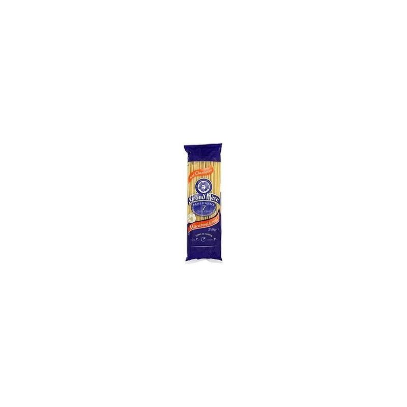 Grand Mere Mère Pâtes D'Alsace Macaroni Longs Aux Œufs Frais : Le Sachet De 250 G