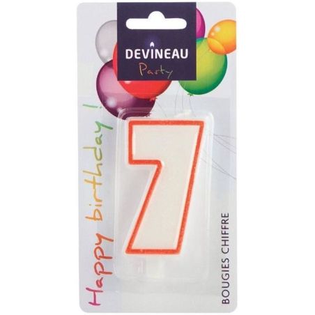 Devineau Bougie Chiffre No7 Avec Pied