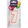 Devineau Bougie Chiffre No7 Avec Pied