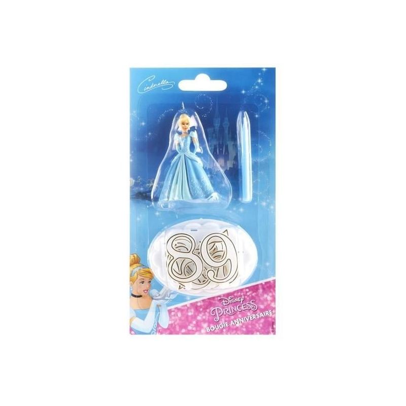 Devineau Bougie Chiffres D'Anniversaire Princesse Disney Cendrillon