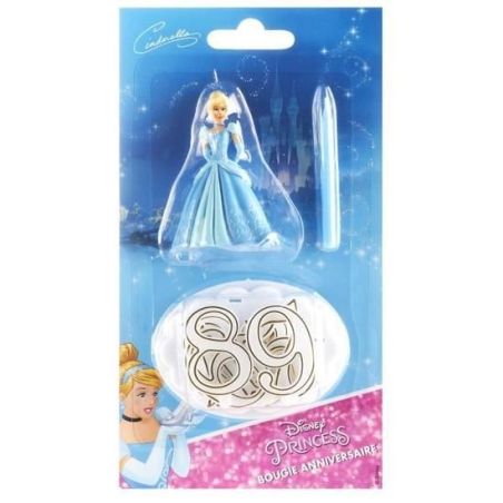 Devineau Bougie Chiffres D'Anniversaire Princesse Disney Cendrillon