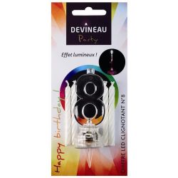 Devineau Chiffre Plastique Avec Led Et 4 Bougies - N°8