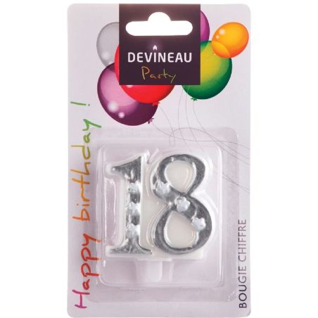 Devineau Blister Bougie Chiffre 18 Ans