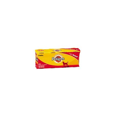 Pedigree Terrines En Boites Au Boeuf Pour Chien Adulte 4X410G