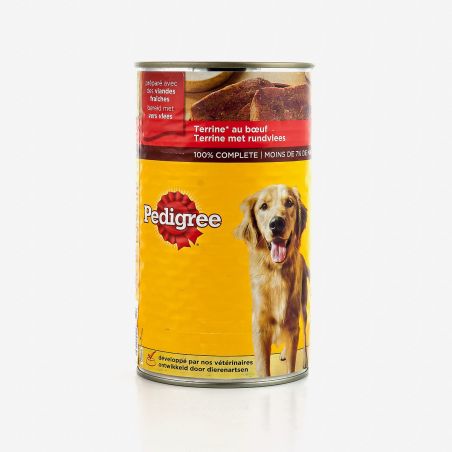 Pedigree Pâtée Pour Chiens Terrine Au Bœuf : La Boite De 1250 G