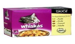 Whiskas Pâtée Pour Chat En Sauce Volaille : Les 12 Sachets De 100 G